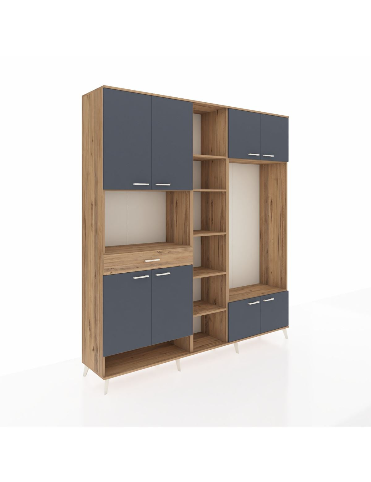 Hyperion Dolap 12 Raflı Tek Çekmeceli 8 Kapaklı 220x44x243 - S553M044V27B