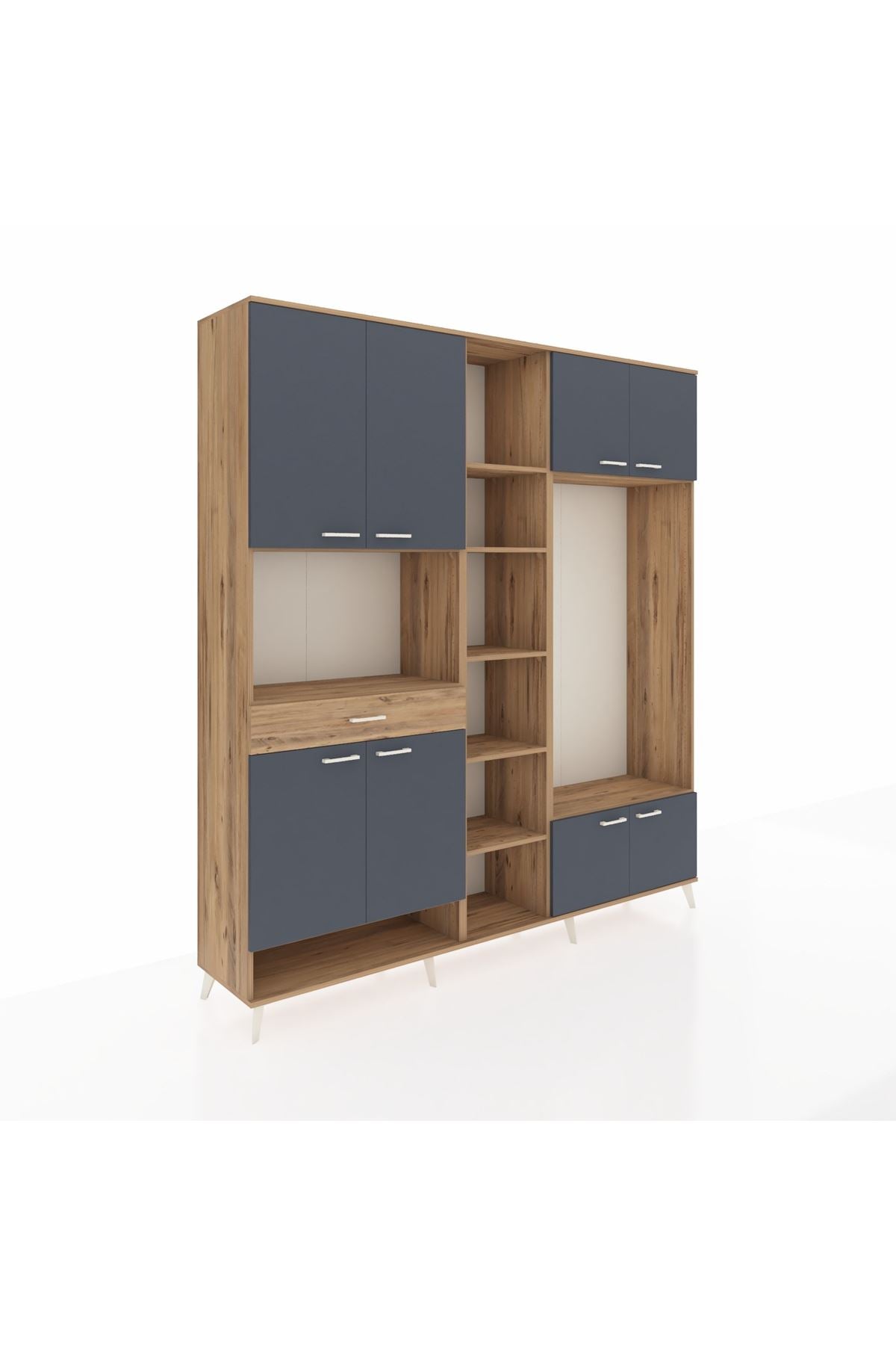 Hyperion Dolap 12 Raflı Tek Çekmeceli 8 Kapaklı 220x44x243 - S553M044V27B