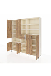 Hyperion Dolap 17 Raflı 2 Çekmeceli 7 Kapaklı 220x44x243 Aytaşı-Çam/Çam
