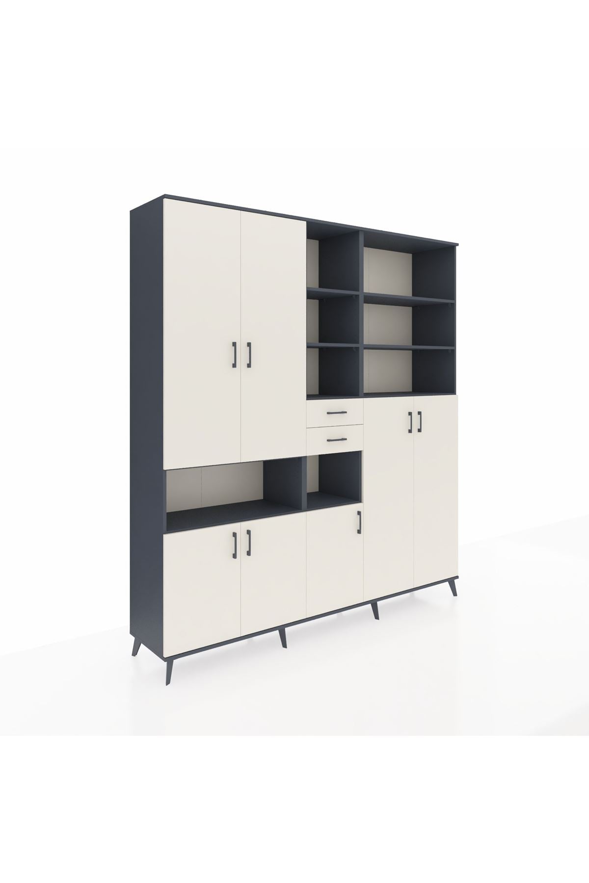 Hyperion Dolap 17 Raflı 2 Çekmeceli 7 Kapaklı 220x44x243 - S553M045V13B