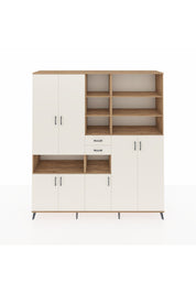 Hyperion Dolap 17 Raflı 2 Çekmeceli 7 Kapaklı 220x44x243 Çam-Aytaşı/Aytaşı