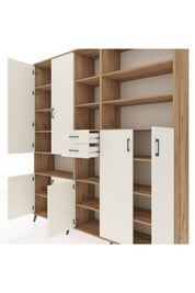 Hyperion Dolap 17 Raflı 2 Çekmeceli 7 Kapaklı 220x44x243 Çam-Aytaşı/Aytaşı