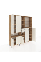 Hyperion Dolap 17 Raflı 2 Çekmeceli 7 Kapaklı 220x44x243 Çam-Aytaşı/Aytaşı