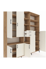 Hyperion Dolap 17 Raflı 2 Çekmeceli 7 Kapaklı 220x44x243 Çam-Aytaşı/Aytaşı