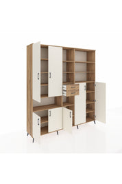 Hyperion Dolap 17 Raflı 2 Çekmeceli 7 Kapaklı 220x44x243 Çam-Aytaşı/Çam