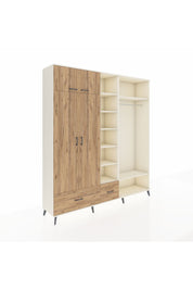 Hyperion Dolap 12 Raflı 2 Çekmeceli 2 Askılı 220x44x243 - S553M046V03B