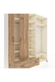 Hyperion Dolap 12 Raflı 2 Çekmeceli 2 Askılı 220x44x243 - S553M046V03B