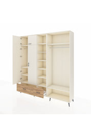 Hyperion Dolap 12 Raflı 2 Çekmeceli 2 Askılı 220x44x243 - S553M046V06B