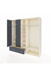 Hyperion Dolap 12 Raflı 2 Çekmeceli 2 Askılı 220x44x243 - S553M046V08B