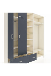 Hyperion Dolap 12 Raflı 2 Çekmeceli 2 Askılı 220x44x243 - S553M046V08B