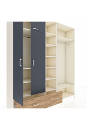 Hyperion Dolap 12 Raflı 2 Çekmeceli 2 Askılı 220x44x243 - S553M046V09B