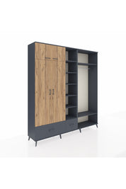 Hyperion Dolap 12 Raflı 2 Çekmeceli 2 Askılı 220x44x243 - S553M046V11B