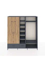 Hyperion Dolap 12 Raflı 2 Çekmeceli 2 Askılı 220x44x243 - S553M046V11B