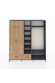 Hyperion Dolap 12 Raflı 2 Çekmeceli 2 Askılı 220x44x243 - S553M046V12B