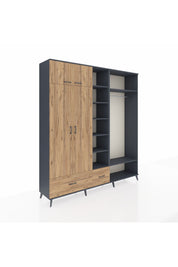 Hyperion Dolap 12 Raflı 2 Çekmeceli 2 Askılı 220x44x243 - S553M046V12B