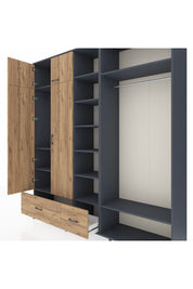 Hyperion Dolap 12 Raflı 2 Çekmeceli 2 Askılı 220x44x243 - S553M046V12B