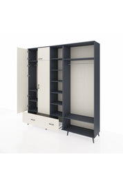 Hyperion Dolap 12 Raflı 2 Çekmeceli 2 Askılı 220x44x243 - S553M046V13B