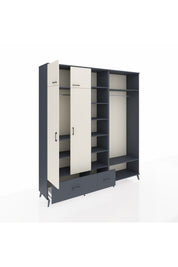 Hyperion Dolap 12 Raflı 2 Çekmeceli 2 Askılı 220x44x243 - S553M046V14B