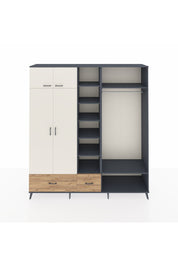 Hyperion Dolap 12 Raflı 2 Çekmeceli 2 Askılı 220x44x243 - S553M046V15B