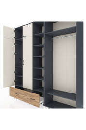 Hyperion Dolap 12 Raflı 2 Çekmeceli 2 Askılı 220x44x243 - S553M046V15B