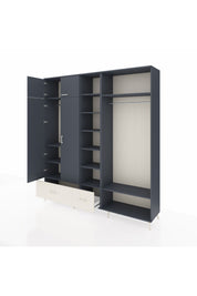 Hyperion Dolap 12 Raflı 2 Çekmeceli 2 Askılı 220x44x243 - S553M046V16B