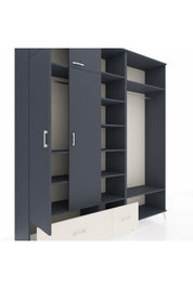 Hyperion Dolap 12 Raflı 2 Çekmeceli 2 Askılı 220x44x243 - S553M046V16B