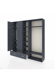 Hyperion Dolap 12 Raflı 2 Çekmeceli 2 Askılı 220x44x243 - S553M046V17B