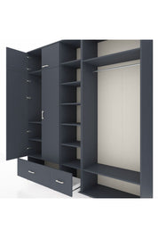 Hyperion Dolap 12 Raflı 2 Çekmeceli 2 Askılı 220x44x243 - S553M046V17B