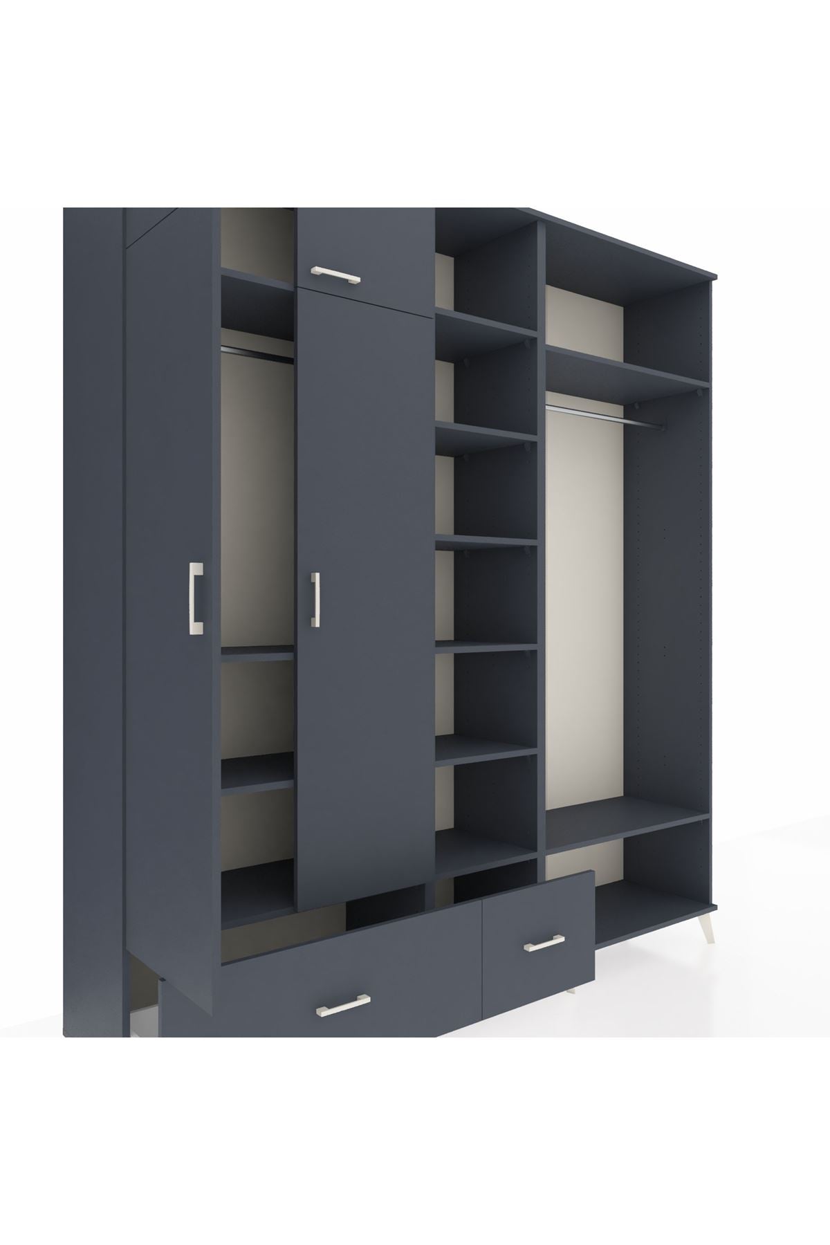 Hyperion Dolap 12 Raflı 2 Çekmeceli 2 Askılı 220x44x243 - S553M046V17B