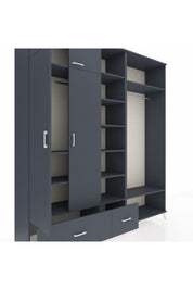 Hyperion Dolap 12 Raflı 2 Çekmeceli 2 Askılı 220x44x243 - S553M046V17B