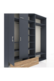 Hyperion Dolap 12 Raflı 2 Çekmeceli 2 Askılı 220x44x243 - S553M046V18B