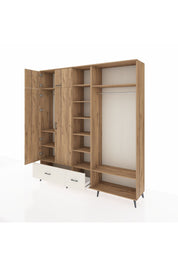 Hyperion Dolap 12 Raflı 2 Çekmeceli 2 Askılı 220x44x243 - S553M046V19B