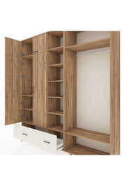 Hyperion Dolap 12 Raflı 2 Çekmeceli 2 Askılı 220x44x243 - S553M046V19B