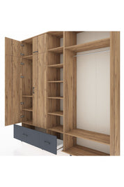 Hyperion Dolap 12 Raflı 2 Çekmeceli 2 Askılı 220x44x243 - S553M046V20B