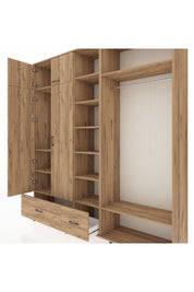 Hyperion Dolap 12 Raflı 2 Çekmeceli 2 Askılı 220x44x243 - S553M046V21B