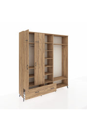 Hyperion Dolap 12 Raflı 2 Çekmeceli 2 Askılı 220x44x243 - S553M046V21B