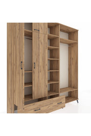 Hyperion Dolap 12 Raflı 2 Çekmeceli 2 Askılı 220x44x243 - S553M046V21B