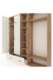 Hyperion Dolap 12 Raflı 2 Çekmeceli 2 Askılı 220x44x243 - S553M046V22B