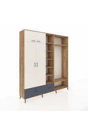 Hyperion Dolap 12 Raflı 2 Çekmeceli 2 Askılı 220x44x243 - S553M046V23B