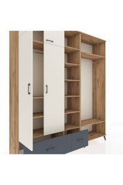 Hyperion Dolap 12 Raflı 2 Çekmeceli 2 Askılı 220x44x243 - S553M046V23B