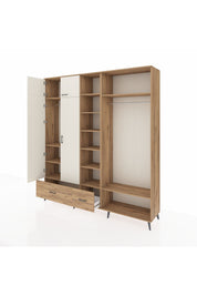 Hyperion Dolap 12 Raflı 2 Çekmeceli 2 Askılı 220x44x243 - S553M046V24B