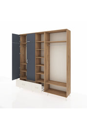 Hyperion Dolap 12 Raflı 2 Çekmeceli 2 Askılı 220x44x243 - S553M046V25B