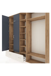 Hyperion Dolap 12 Raflı 2 Çekmeceli 2 Askılı 220x44x243 - S553M046V25B