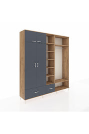 Hyperion Dolap 12 Raflı 2 Çekmeceli 2 Askılı 220x44x243 - S553M046V26B