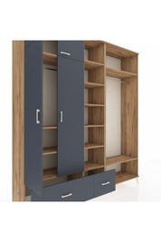 Hyperion Dolap 12 Raflı 2 Çekmeceli 2 Askılı 220x44x243 - S553M046V26B