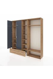 Hyperion Dolap 12 Raflı 2 Çekmeceli 2 Askılı 220x44x243 - S553M046V27B