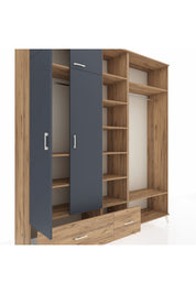 Hyperion Dolap 12 Raflı 2 Çekmeceli 2 Askılı 220x44x243 - S553M046V27B