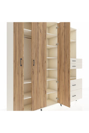 Hyperion Dolap 12 Raflı 4 Çekmeceli Tek Askılı 220x44x243 - S553M047V01B