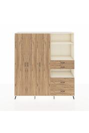 Hyperion Dolap 12 Raflı 4 Çekmeceli Tek Askılı 220x44x243 - S553M047V03B