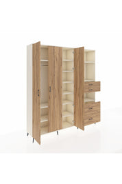 Hyperion Dolap 12 Raflı 4 Çekmeceli Tek Askılı 220x44x243 - S553M047V03B